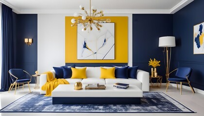 Photo interior modern design room 3d illustration