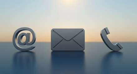 Contact Us: Email, Message, and Phone Icons