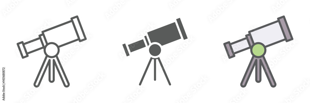 Aufkleber vision icons set – vector illustrations in multiple styles