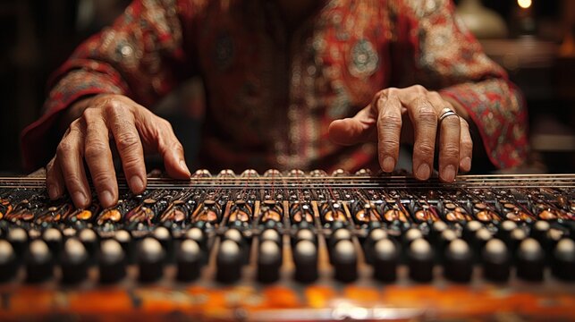 Mastering the Santur: A Close-Up of a Musician's Hands