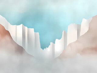 Misty Iced Canyon Abstract | JPG | 300 DPI
