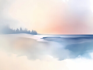 Misty Coastline at Dawn | JPG | 300 DPI