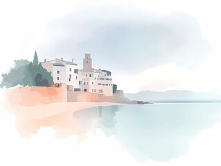 Coastal Village Reflection | JPG | 300 DPI