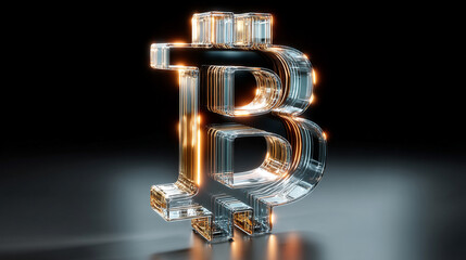 Golden Bitcoin symbol floats against a dark background, symbolizing digital wealth, decentralized power, and the futuristic allure of cryptocurrency in a mysterious and evolving financial world.

