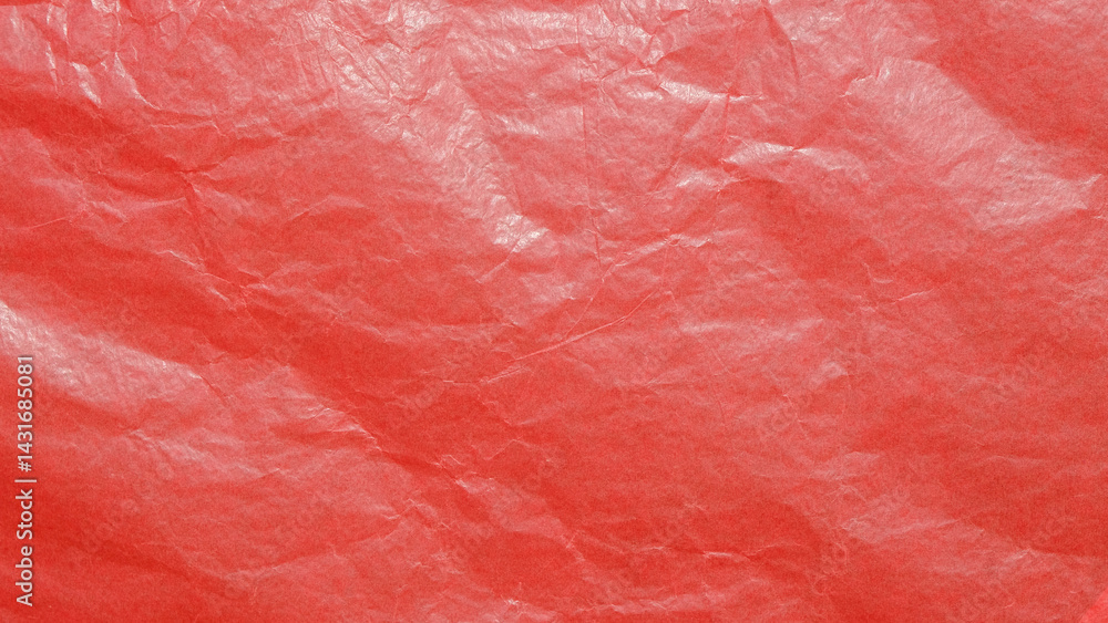 Poster abstract pattern and texture background of red crumpled and wrinkled baking paper. for graphic desig