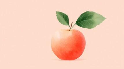 minimalistic food-art illustration featuring single with painterly effect