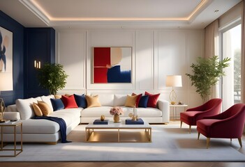 Photo interior modern design room 3d illustration