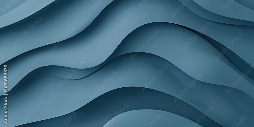 Poster the abstract picture of the blue wave repetitive pattern polygon geometry in the background, geometr