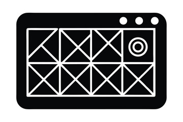photo grid with filters vector icon