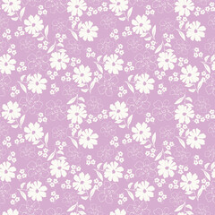 Vintage seamless floral pattern background, abstract leaf flower.