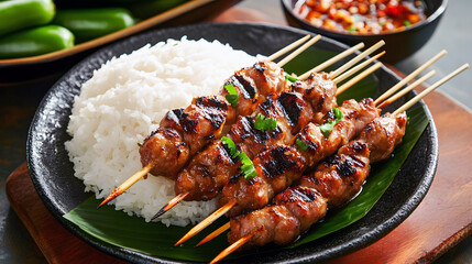 Fototapeta premium Thai Grilled Pork Skewers (Moo Ping)
