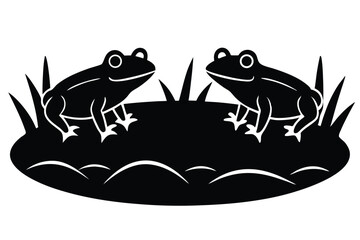 frog sitting on the ground