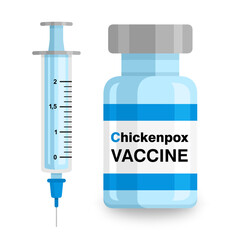 Chickenpox, Varicella vaccine vector illustration