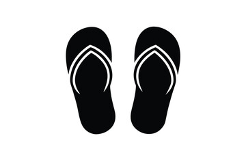 flip flop print marks vector icon