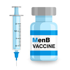 Men B, Meningococcal B vaccine vector illustration