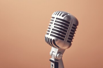 minimalistic singer with vintage microphone