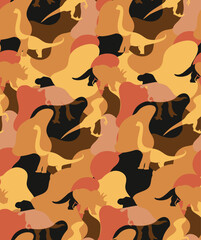 Abstract Dinosaur Pattern in Earthy Tones | Digital Dinosaur Design