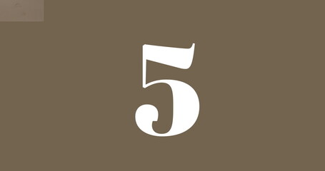 Image of countdown on brown background