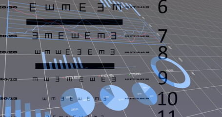 Image of data processing over letters
