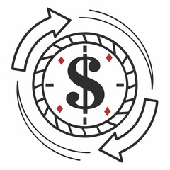 Dollar-sign-circle   Digital Financial Concept Graphic