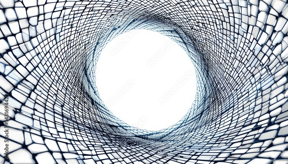 Poster exploring the depths of infinite patterns abstract art gallery digital artwork minimalist environmen