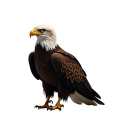 Bald eagle isolated on transparent background PNG