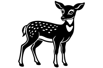 Cute Forest Animal Vector Line Art – Cartoon Clipart, Logo Icon, Funny Wildlife Illustration on White Background