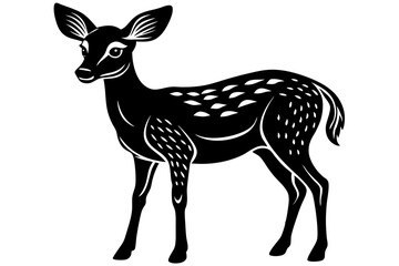 Cute Forest Animal Vector Line Art – Cartoon Clipart, Logo Icon, Funny Wildlife Illustration on White Background