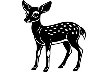 Cute Forest Animal Vector Line Art – Cartoon Clipart, Logo Icon, Funny Wildlife Illustration on White Background