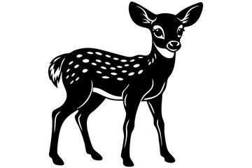 Cute Forest Animal Vector Line Art – Cartoon Clipart, Logo Icon, Funny Wildlife Illustration on White Background