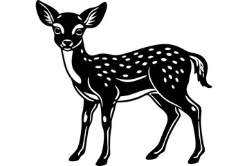 Cute Forest Animal Vector Line Art – Cartoon Clipart, Logo Icon, Funny Wildlife Illustration on White Background