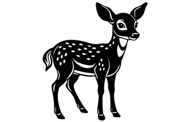 Cute Forest Animal Vector Line Art – Cartoon Clipart, Logo Icon, Funny Wildlife Illustration on White Background