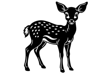 Cute Forest Animal Vector Line Art – Cartoon Clipart, Logo Icon, Funny Wildlife Illustration on White Background