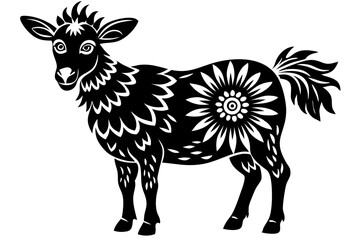 Cute Forest Animal Vector Line Art – Cartoon Clipart, Logo Icon, Funny Wildlife Illustration on White Background