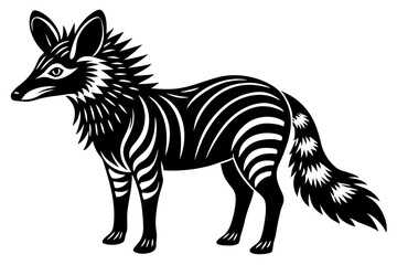 Cute Forest Animal Vector Line Art – Cartoon Clipart, Logo Icon, Funny Wildlife Illustration on White Background