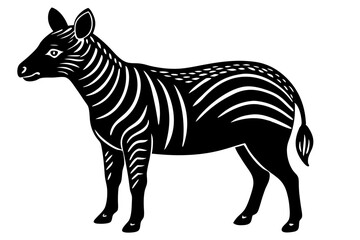 Cute Forest Animal Vector Line Art – Cartoon Clipart, Logo Icon, Funny Wildlife Illustration on White Background