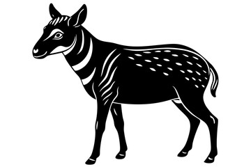 Cute Forest Animal Vector Line Art – Cartoon Clipart, Logo Icon, Funny Wildlife Illustration on White Background