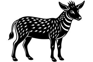 Cute Forest Animal Vector Line Art – Cartoon Clipart, Logo Icon, Funny Wildlife Illustration on White Background