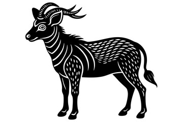 Cute Forest Animal Vector Line Art – Cartoon Clipart, Logo Icon, Funny Wildlife Illustration on White Background