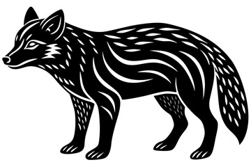 Cute Forest Animal Vector Line Art – Cartoon Clipart, Logo Icon, Funny Wildlife Illustration on White Background