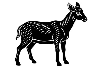 Cute Forest Animal Vector Line Art – Cartoon Clipart, Logo Icon, Funny Wildlife Illustration on White Background