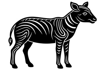 Cute Forest Animal Vector Line Art – Cartoon Clipart, Logo Icon, Funny Wildlife Illustration on White Background