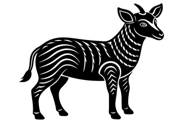 Cute Forest Animal Vector Line Art – Cartoon Clipart, Logo Icon, Funny Wildlife Illustration on White Background