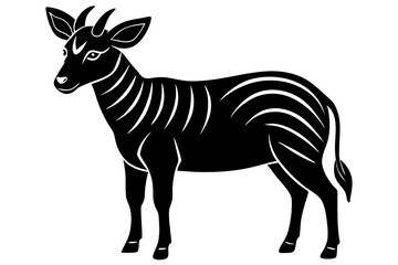 Cute Forest Animal Vector Line Art – Cartoon Clipart, Logo Icon, Funny Wildlife Illustration on White Background