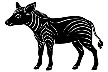 Cute Forest Animal Vector Line Art – Cartoon Clipart, Logo Icon, Funny Wildlife Illustration on White Background