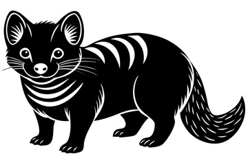 Cute Forest Animal Vector Line Art – Cartoon Clipart, Logo Icon, Funny Wildlife Illustration on White Background
