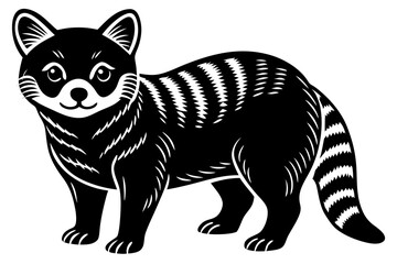 Cute Forest Animal Vector Line Art – Cartoon Clipart, Logo Icon, Funny Wildlife Illustration on White Background