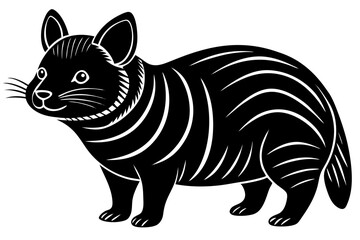 Fototapeta premium Cute Forest Animal Vector Line Art – Cartoon Clipart, Logo Icon, Funny Wildlife Illustration on White Background