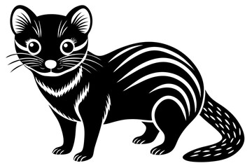 Obraz premium Cute Forest Animal Vector Line Art – Cartoon Clipart, Logo Icon, Funny Wildlife Illustration on White Background