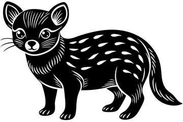 Cute Forest Animal Vector Line Art – Cartoon Clipart, Logo Icon, Funny Wildlife Illustration on White Background